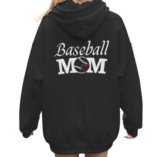 Baseball Mom Mother`s Day Women Hoodie Back Print - Sportilla