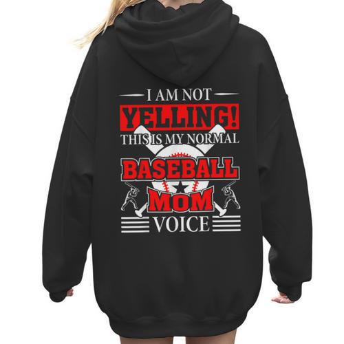 Baseball Mom Baseball Player Baseball Women Hoodie Back Print - Sportilla