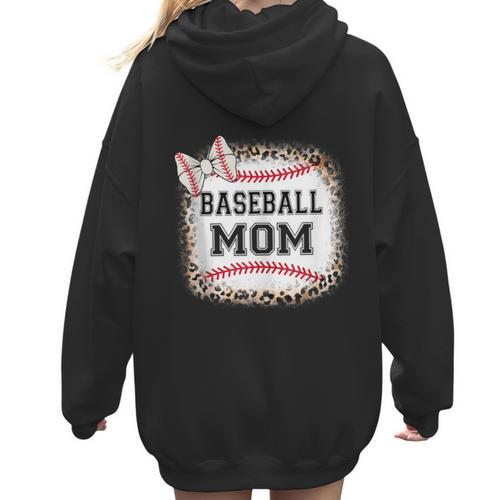 Baseball-Shirt Women Girls Mama Baseball Mom Women Hoodie Back Print - Sportilla