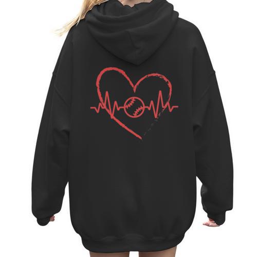 I Am Somebody's Loudmouth Baseball Mama Baseball Mom Women Hoodie Back Print - Sportilla