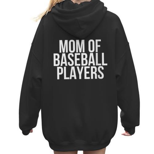 Stressed Baseball Mom Son Daughter Proud Mother's Day Women Hoodie Back Print - Sportilla
