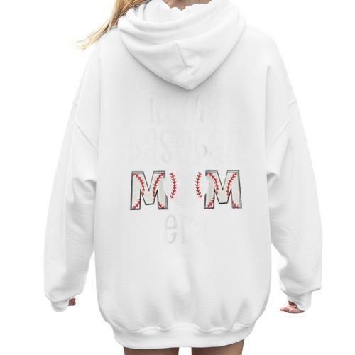 Baseball Mom Era Gameday In My Baseball Mom Era Women Hoodie Back Print - Sportilla
