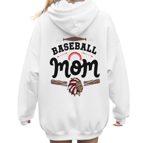 Baseball Mom Must Haves Product Women Hoodie Back Print - Sportilla