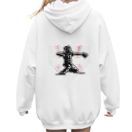 Baseball Mom My Son Will Be Waiting For You At Home Premium Tri-Blend Women Hoodie Back Print - Sportilla