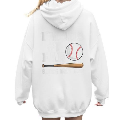 I'm His 1 Fan Since Day One Baseball Mom Women Hoodie Back Print - Sportilla