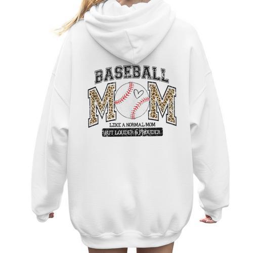 Proud Baseball Mom Shirt For Women Baseball Mom Team Women Hoodie Back Print - Sportilla