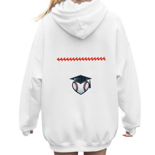 Senior Baseball Mom 2024 Senior Mom Class Of 2024 Baseball Women Hoodie Back Print - Sportilla