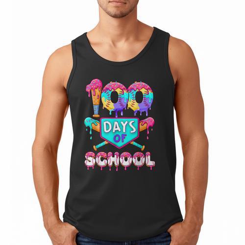 100 Days Of School Baseball Boys Kids Men Tank Top - Sportilla