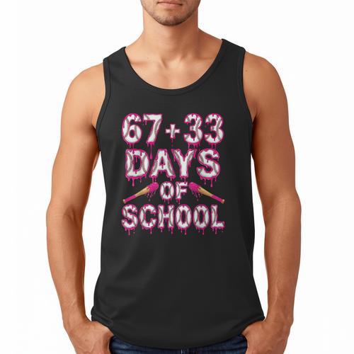 100 Days Of School Baseball Boys Six Seven Drip 100th Day Men Tank Top - Sportilla