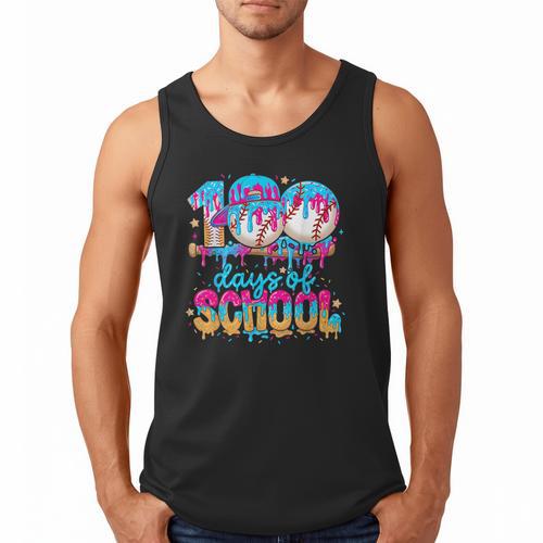 100 Days Of School Baseball Ice Cream For Boy Girl Kids Men Tank Top - Sportilla