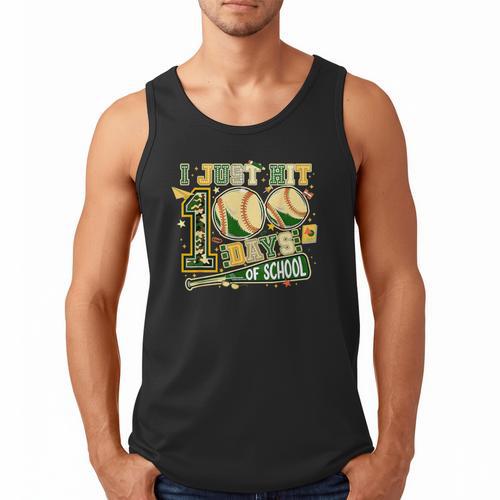 100 Days Of School Baseball I Just Hit 100 Days Boy COUNSELO Men Tank Top - Sportilla