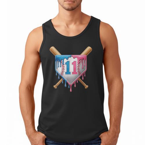 11th Birthday 11yr 2014 Baseball 11 Player 11th Birthday Men Tank Top - Sportilla
