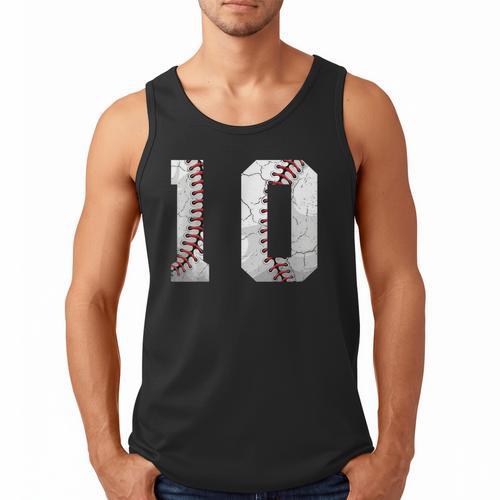 2016 10th Birthday Baseball Boys Kids Ten 10 Tenth Men Tank Top - Sportilla