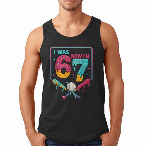 I Was 6 Now Im 7 Ice Cream Drip Baseball For Men Women Kids Men Tank Top - Sportilla