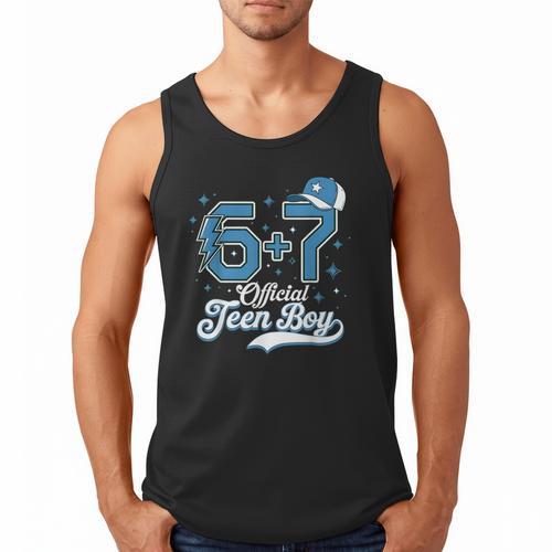 6 7 Meme Official Teenager 13th Birthday Baseball Boy Men Tank Top - Sportilla