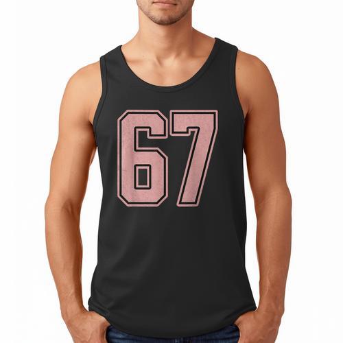 6 7 Number 67 Baseball Meme Tee For Women Men Tank Top - Sportilla