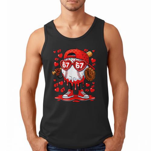 67 Baseball Drip Valentine's Day Men Tank Top - Sportilla