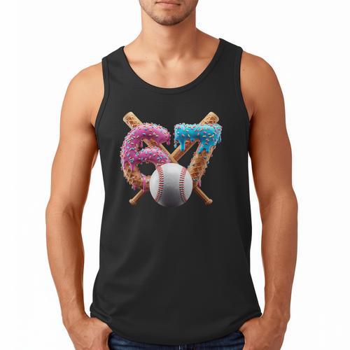 67 Baseball Ice Cream Drip Kids Youth Men Tank Top - Sportilla