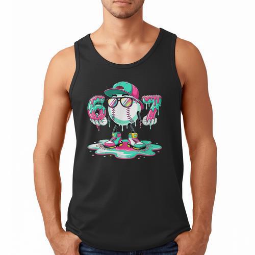 67 Meme Six Seven 6 7 Meme Baseball Ice Cream Drip Men Tank Top - Sportilla