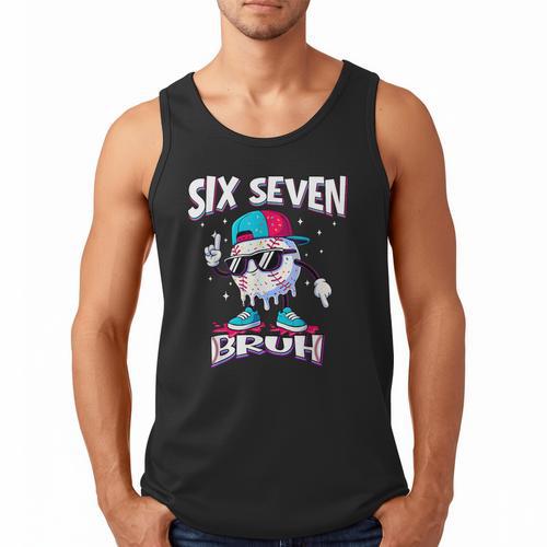 67 Meme Six Seven Bruh Baseball Ice Cream Drip Men Tank Top - Sportilla