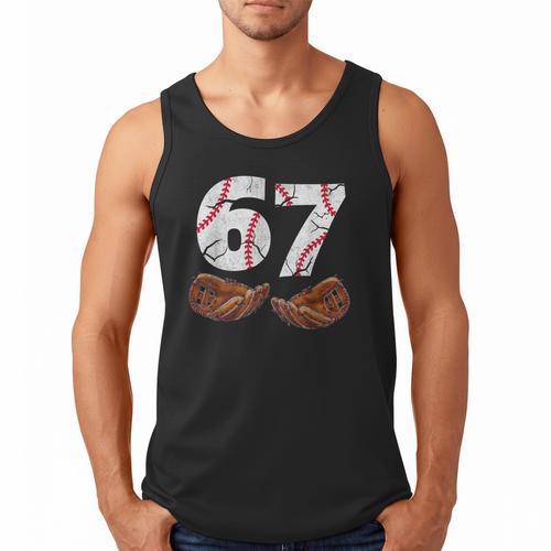 67 Trend Baseball Six Seven Number For Boys Men Men Tank Top - Sportilla