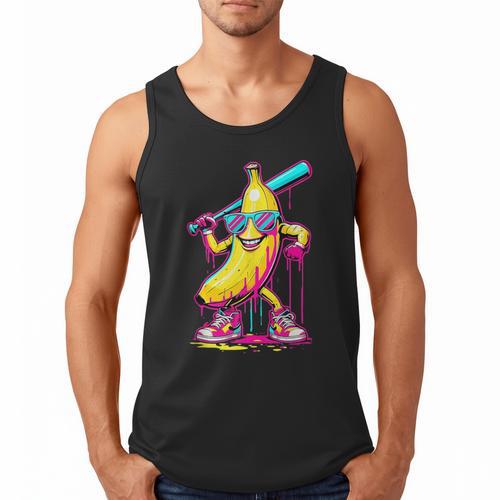 Banana With Baseball Bat Street Baseball Drip Men Tank Top - Sportilla