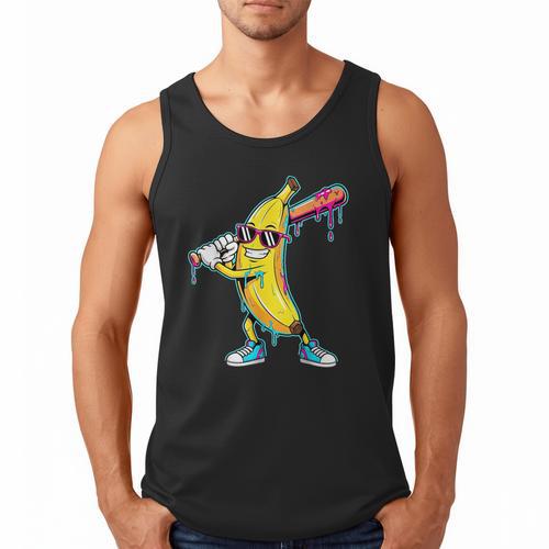 Banana Baseball Drip Kids Youth Boys Girls Men Tank Top - Sportilla