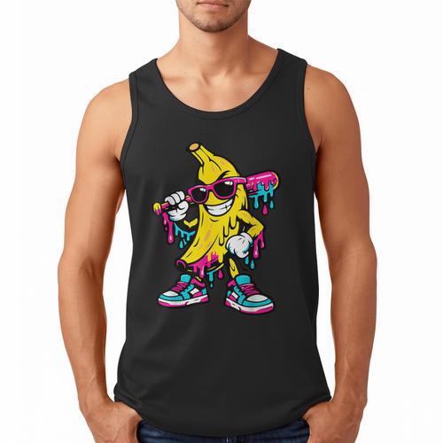 Banana Baseball Drip Men Tank Top - Sportilla