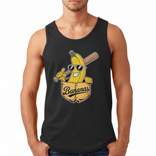 Banana Baseball Fruit Men Tank Top - Sportilla