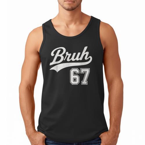 Baseball 6 7 Bruh Number 67 Six Seven Meme Boys Kids Men Tank Top - Sportilla