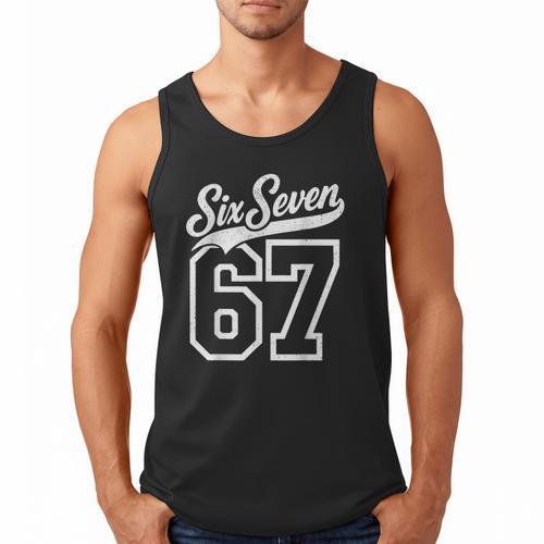 Baseball 6 7 Number 67 Six Seven Meme Boys Youth Kids Men Tank Top - Sportilla