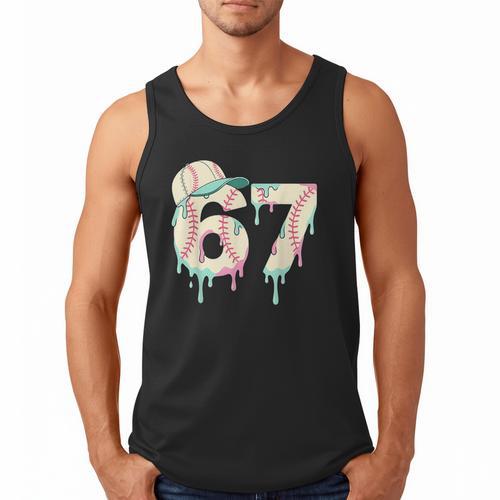 Baseball 67 Drip Six Seven Baseball Dripping Boys Kids Men Tank Top - Sportilla