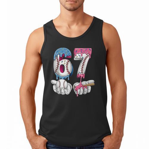Baseball 67 Ice Cream Drip Six Seven Boys Girls Meme Men Tank Top - Sportilla