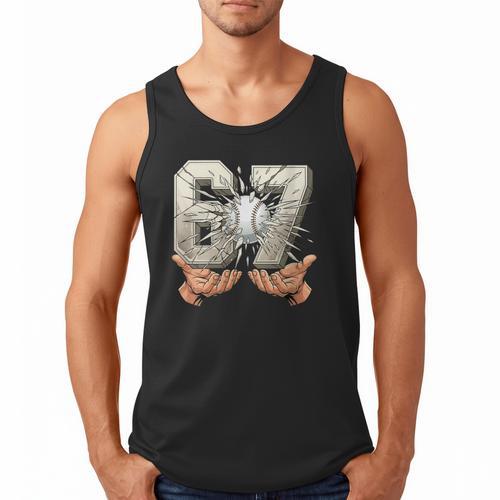 Baseball 67 Six Seven Gen Alpha Meme Men Tank Top - Sportilla