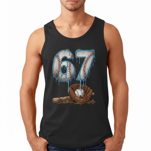 Baseball 67 Six Seven Meme 6-7 Drip Baseball Boys Men Men Tank Top - Sportilla