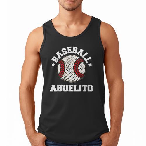 Baseball Abuelito Distressed Vintage Grandpa Game Day Men Tank Top - Sportilla