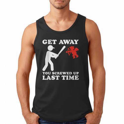Baseball Anti Valentine Humor Cupid Joke Men Women Men Tank Top - Sportilla