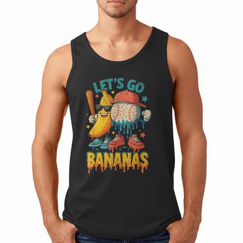 Baseball Banana Sports Drip Art For Kids Men Tank Top - Sportilla