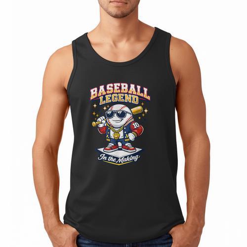 Baseball Cute Youth Ice Cream Valentine Day Sporty Fun Men Tank Top - Sportilla