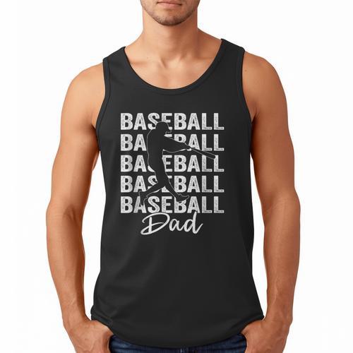 Baseball Dad Baseball Bat Sports Father's Day Men Men Tank Top - Sportilla