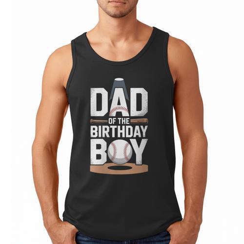 Baseball Dad Of The Birthday Boy Sports Theme Men Tank Top - Sportilla