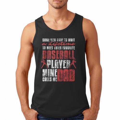 Baseball Dad Cute Love Sports Pitcher Catcher Baseball Men Tank Top - Sportilla