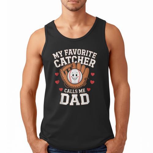 Baseball Dad Father's Day Catcher Men Men Tank Top - Sportilla