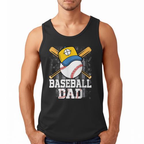 Baseball Dad Happy Fathers Day For Men Boys Kids Men Tank Top - Sportilla