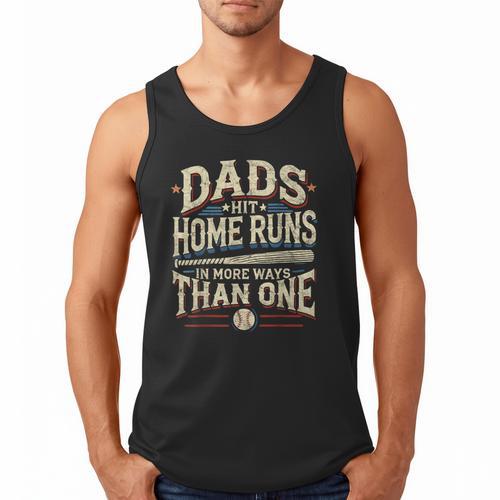 Baseball Dad Men Dads Hit Home Runs In More Ways Than One Men Tank Top - Sportilla