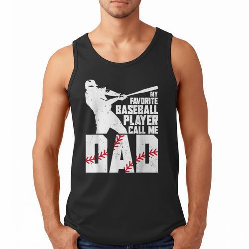 Baseball Dad Shirt Baseball Dad Fathers Day Men Tank Top - Sportilla