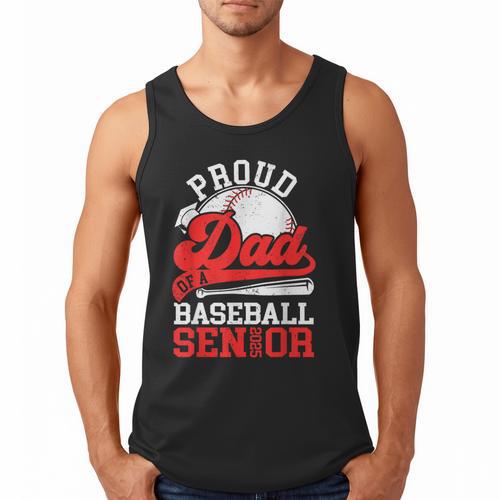 Baseball Dad Shirt Proud Dad Of A Baseball 2025 Senior Men Tank Top - Sportilla