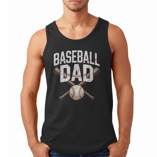 Baseball Dad Sport Father Outfit For Proud Papa Men Tank Top - Sportilla