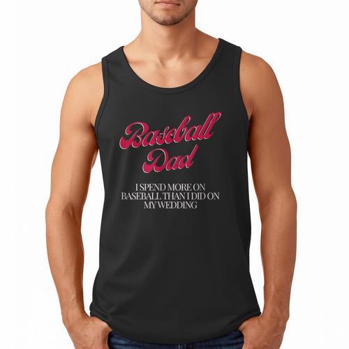 Baseball Dad Travel Ball Little League Husband Wedding Men Tank Top - Sportilla