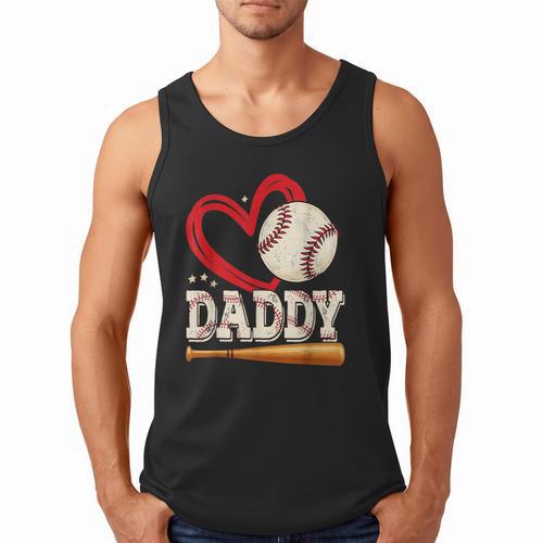 Baseball Daddy Baseball Heart Family Matching Men Tank Top - Sportilla